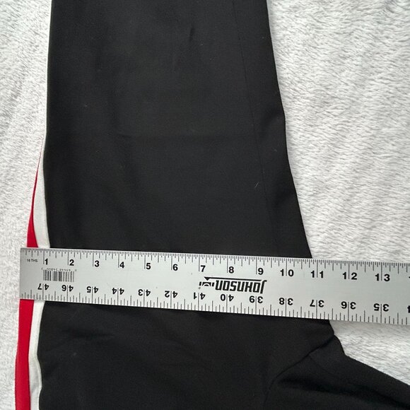 Zara Trafaluc Women's Black Ankle Pants Small Red White Side Stripe Sporty Chic - Picture 8 of 9